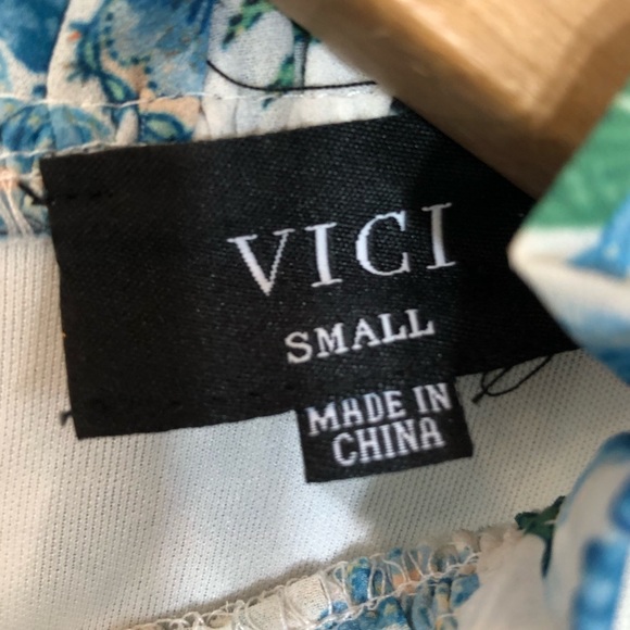 VICI Tempe Floral Ruffle Pleated Midi Dress S - Picture 11 of 14